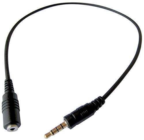 VoiceJoy 2.5mm Female to 3.5mm Male 4 Poles Jack Stereo Headset Adapter, Black