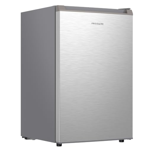 Frigidaire Mini Refrigerator, Compact Freezer Compartment, Adjustable Thermostat Control, Reversible Door, Contemporary Series, 4.5 cu ft, Platinum