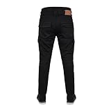 Men Motorcycle Jeans Motorbike Protective Pants Reinforced Denim Trousers Kevlar Protective CE Approved Removable Armored (US, Waist Inseam, 34, 30, Black Stone Wash)