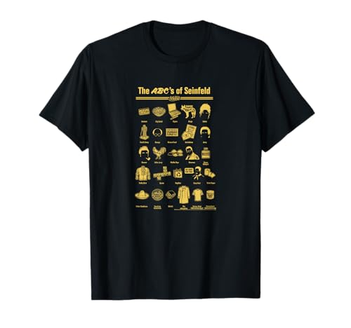 Seinfeld Group Shot The ABCs Of Seinfeld Textbook T-Shirt