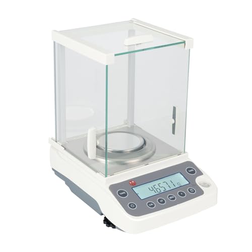 Analytical Balance, 0.0001g Precision Lab Analytical Balance Scale Laboratory Electronic Balance, LCD Display 18 Units USB for Schools Laboratories and Parts Testing RS232 Interface (120g Capacity)