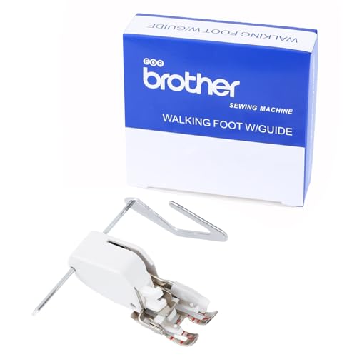 Walking Foot for Brother Sewing Machine – Heavy Duty Even Feed Foot for Quilting, Thick Fabrics & Leather – Perfect for Quilters, DIY Enthusiasts & Professional Tailors -White
