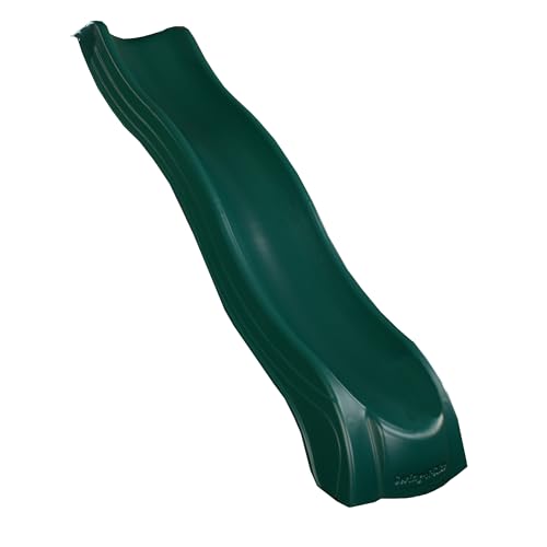 Swing-N-Slide 9' Alpine Wave Slide Plastic Slide Attachment for 5 Foot Deck Heights- for Outdoor Swing Sets and playhouses, Green