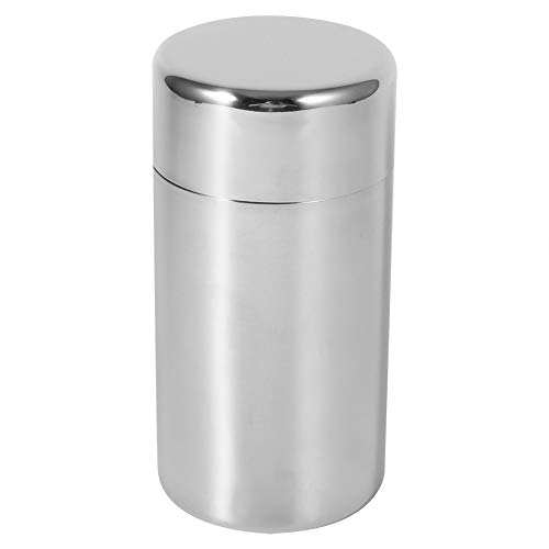AUNMAS Tea Tin Canister, Stainless Steel Coffee Sugar Storage Container with Airtight Double Lids for Loose Tea, Kitchen Cup for Coffee Sugar Seasoning Storage (550ml)