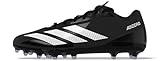 adidas Men's Adizero Electric.2 American Football Sneaker, Black/White/Black, 10.5