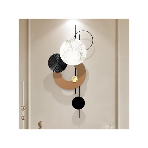 HEBOIX Large Metal Wall Decor Modern Metal Wall Art 3D Wall Sculptures Handmade Wall Hanging Decoration for Living Room Dinning Room Bathroom Entryway Kitchen Office (19''Lx39''W)