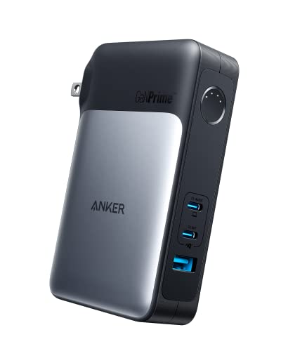 Anker GaNPrime Power Bank, 2-in-1 Hybrid Charger, 10,000mAh 30W USB-C Portable Charger with 65W Wall Charger, Works for iPhone 15/15 Plus/15 Pro/15 Pro Max/14/13, Samsung, Pixel, MacBook, Dell