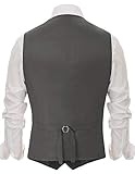 PJ PAUL JONES Men's Business Tweed Suit Vest Slim Fit Herringbone Dress Waistcoat