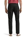 Lee Men's Extreme Motion Flat Front Regular Straight Pant Black 38W x 30L