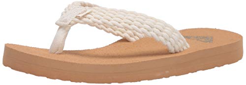 Roxy Girls Porto Sandal Flip Flop, Cream 20, 2 Little Kid