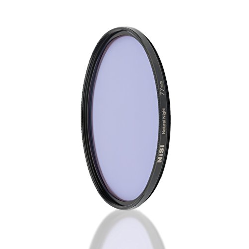 NiSi 77mm Natural Night - Circular Light Pollution Reducing Lens Filter for Nighttime and Astro Photography - Durable Brass Frame, Hydrophobic and Oleophobic Nano Coating, HD Quality Optical Glass