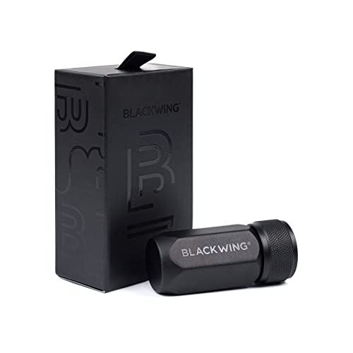 Blackwing One-Step Long Point Sharpener, German Steel Blade, Machined Aluminum, Compact Design, Black