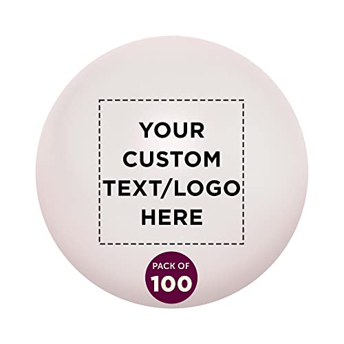 Custom Stress Balls for Adults, 100 Pack, Personalized Text, Logo, Hand Exercise, Perfect for Your Desk, Office, or Home, White