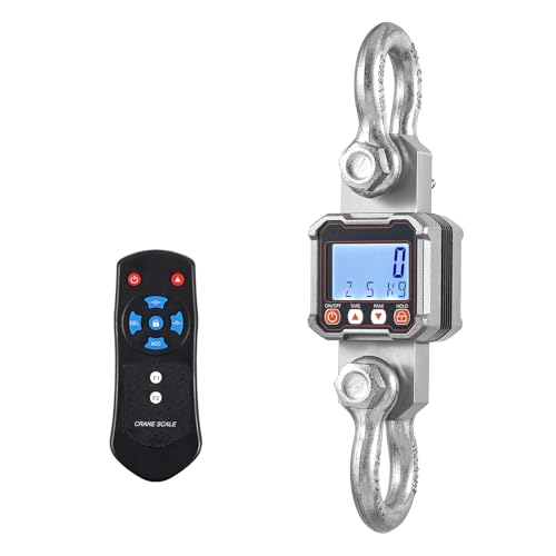 Bonvoisin Digital Crane Scale 22000lb Hanging Scale Heavy Duty Industrial Hanging Weight Scale with Peak Function (10000KG)