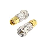 Superbat SMA to F Coax Adapter SMA Male/Female to F Male/Female Coaxial Cable Connector for HD Antenna TV Radio RG6 Cable etc. 4pcs