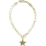 Star Charm Chunky Toggle Necklace Gold (Star)