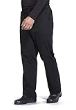 Cherokee Men's Scrub Pant Tapered Leg Fly Front Cargo Pant with Zip Fly Front and 5 Pockets Plus Size WW190, 2XL, Black