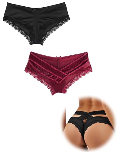 ohyeahlady Women Sexy Criss Cross Underwear Seamless Bikini Naughty Panty Brief Thong Cheeky