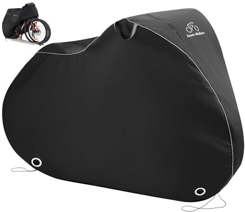 TeamObsidian Bike Cover - Waterproof Outdoor & Indoor Bicycle Storage For 1 to 3 Bikes - Heavy Duty Ripstop 210D Tent Material - Stationary Electric Bike Protection for All Seasons
