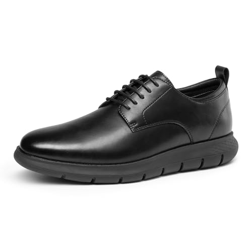 Bruno Marc Men's Casual Dress Sneakers Formal Business Shoes, All-Day Comfort Lightweight Cushioning Oxfords Crossflex CrestLite,Size 11,All Black,BMUMOX2514
