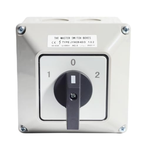 XINTAIHELE Universal Rotary Changeover Switch 690V 63A Cam Conversion Switch 3 Position 3Phase 12Terminal Main Switch Box JYW29-63/3 D303