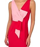 Adrianna Papell Women's Two-Tone Evening Gown, Pink/Red, 18