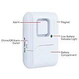 GE Personal Security Window and Door Alarm, 12 Pack, DIY Protection, Burglar Alert, Wireless Chime/Alarm, Easy Installation, Home Security, Ideal for Home, Garage, Apartment and More, White, 45989