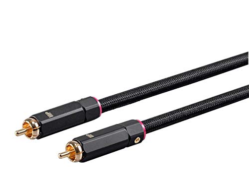 Monoprice Onix Series Digital Coaxial Audio/Video RCA Subwoofer CL2 Rated Cable, RG-6/U 75-ohm 50ft Black