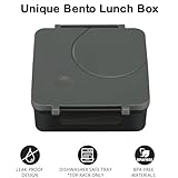 Bento Lunch Box Set for Kids with 8oz Soup Thermo, Leak-Proof Lunch Containers with 4 Compartment, Kids Thermo Hot Food Jar and Insulated Lunch Bag for Kids to School-Black