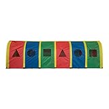 Pacific Play Tents 95200 Kids Super Sensory 9-Foot D Style Institutional Crawl Play Tunnel, 9' x 30" x 30", Multicolored