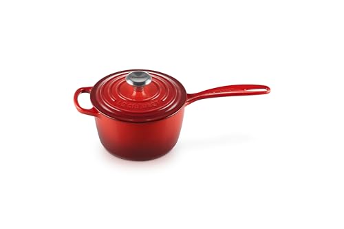 Le Creuset Enameled Cast Iron Signature Saucepan, 1.75 qt., Cerise