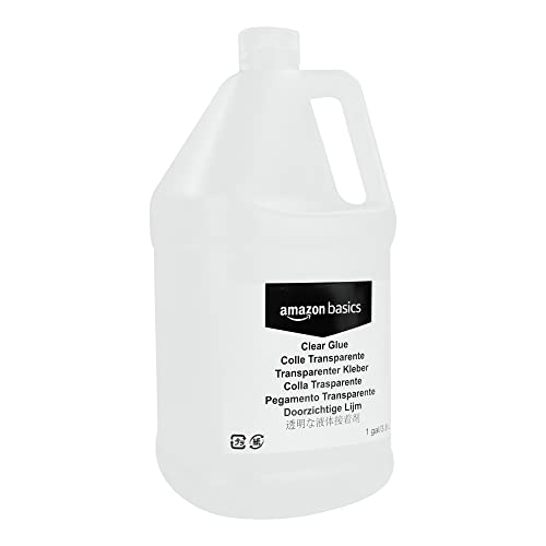 Amazon Basics All Purpose Washable School Clear Liquid Glue - Great for Making Slime, 1 Gallon