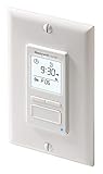 Honeywell Home RPLS740B ECONOswitch 7-Day Solar Programmable Switch, Lights and Motors, Indoor and Outdoor, Energy Saving White