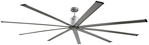 Big Air Large Ceiling Fan 96" | Industrial Ceiling Fan for Warehouses, Outdoor Patios, Barns | DC Motor With 6 Speed with Remote | Energy Efficient 35 Watts (Nickel)