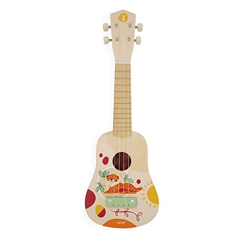 Sunshine Wooden Ukulele - Children's Musical Instrument - Pretend Play and Musical Awakening Toy - Water-Based Paint - from 3 Years + J07636