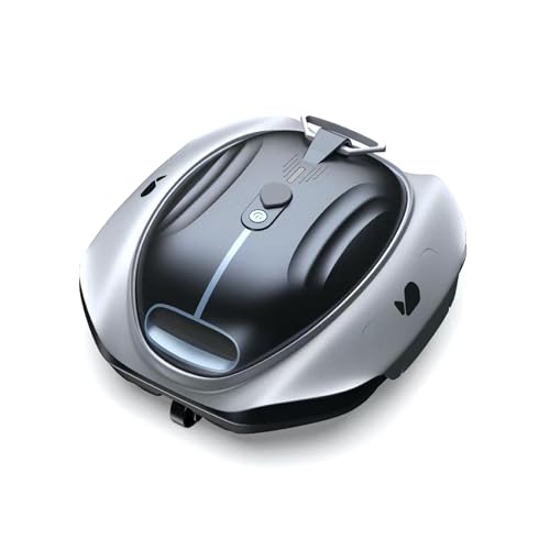 Bubot 300P Robotic Pool Cleaner, Cordless Pool Vacuum with Industry Leading Suction Power, Bluehole Tech, DirtLock Tech, Smart Sensor, Self-Parking for Above-Ground Flat Pools up to 850 Sq.Ft, Silver
