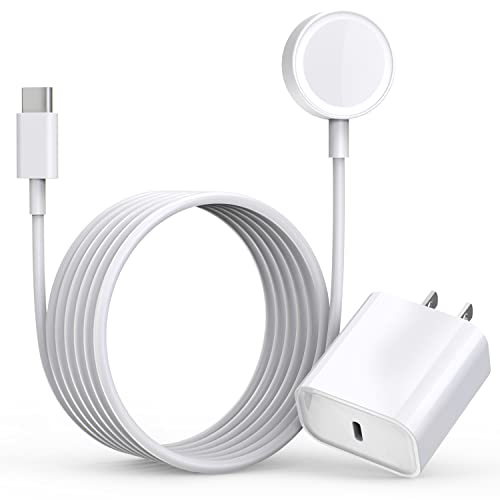 Fast Charger for Apple Watch Charger, USB C 20W iPhone Watch Charger Plug Adapter & Long 6.6FT iWatch Portable Wireless Fast Charging Cable Cord Compatible with Apple Watch Series 9/8/7/SE/6/5/4/3/2/1