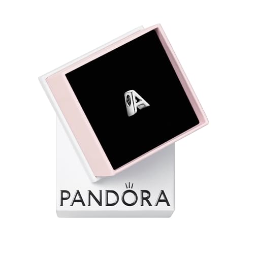 Pandora Letter A Alphabet Charm - Compatible Moments - Gift for Her - Made with Sterling Silver - with Gift Box