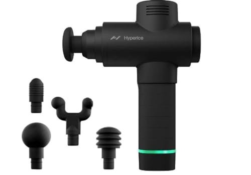 Hyperice Hypervolt 2 Black - Featuring Quiet Glide Technology - Handheld Percussion Massage Gun | 3 Speeds, 5 Interchangeable Heads | Helps Relieve Sore Muscles and Stiffness |FSA and HSA Eligible