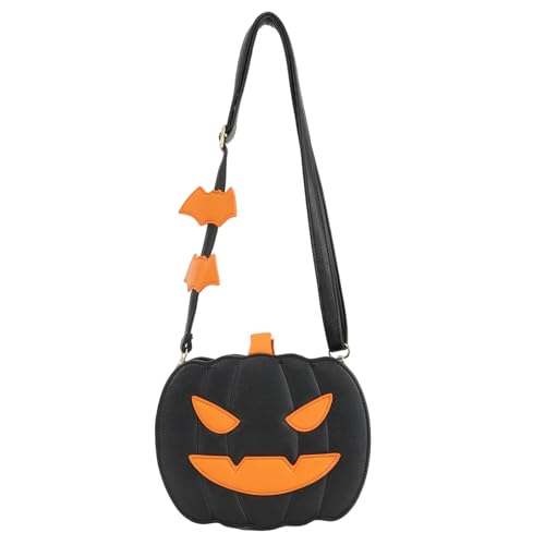 GOKTOW Novelty Pumpkin Purse,Halloween Pumpkin Crossbody Bag,Horror Halloween Funny Purses Handbags