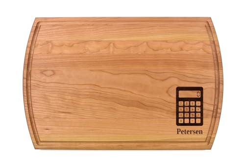 Calculator Cutting Board | Math Science Teacher Charcuterie Board | Gift Custom Serving Tray | Personalized Accountant Gift | Grill Cook Out Party Tray | Scientist Paddle Board