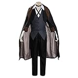 Hieeimu Nakahara Chuuya Cosplay Costume Dazai Osamu Cosplay Uniform Outfit Halloween Suit for Mens(01,XXL)