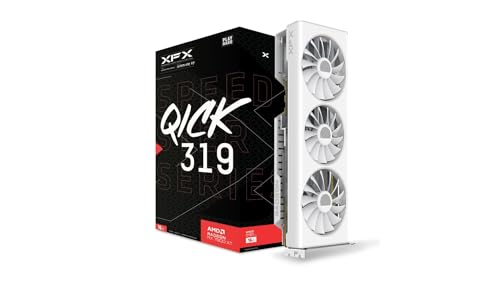 XFX Speedster QICK319 Radeon RX 7800 XT White CORE Gaming Graphics Card with 16GB GDDR6 HDMI 3xDP, AMD RDNA 3 RX-78TQICKW9