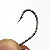 50 Pieces SpinShot Drop Shot Hook Swivel Fishing Hooks High Carbon Steel Fishhook Worm Hook for Feeder Carp Bass Perch Catfish