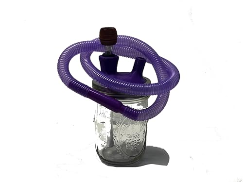 Hookah EZ Clean Mason Jar Hookah Set Hand made (Purple)