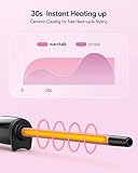 Wavytalk 3/8 Inch Small Curling Iron, Small Curling Iron Wand for Short & Long Hair, Ceramic Small Barrel Curling Iron with Adjustable Temperature, Include Heat Resistant Glove (Rose Pink)