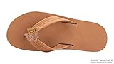 Rainbow Sandals Men's Single Layer Classic Leather Sandal, Tan/Blue, Men's X-Large / 11-12 B(M) US