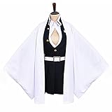 Tkieio Kochou Cosplay Costume Kochou Outfit Cosplay Kimono Outfit Uniform Costume Full Set with Wig(Kanroji Mitsuri (wig),S)