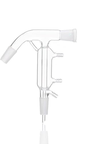 Short Path Distillation Head with Frosted Sand Mouth - Glass Adapter for Micro Distillation Lab Glassware(NO.10 and (14X23) X2)