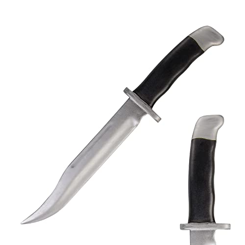 LarpGears Halloween Foam Rubber Training Fake Knife 13.5 inches Martial Arts Safe Practice Knives Halloween Props Silver